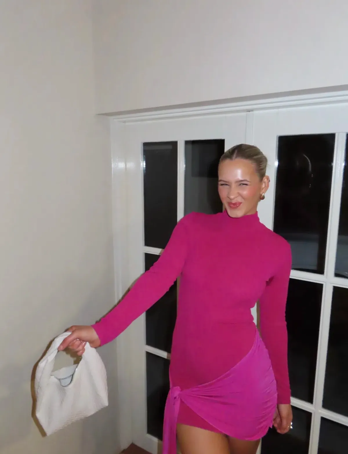 With Harper Lu Textured Wrap Dress Pink Size 12 - Image 2