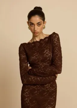 Arcina Ori Monet Maxi Dress Chocolate Brown Size M AU 10 for rent on The Volte - image 7