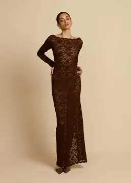 Arcina Ori Monet Maxi Dress Chocolate Brown Size M AU 10 for rent on The Volte - image 3