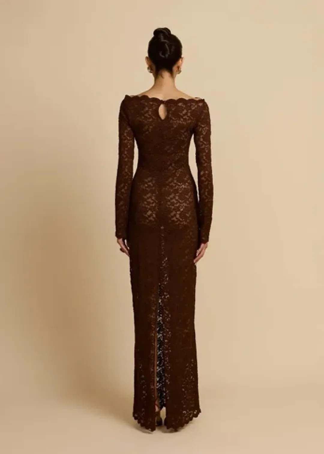 Arcina Ori Monet Maxi Dress Chocolate Brown Size M AU 10 for rent on The Volte - main image