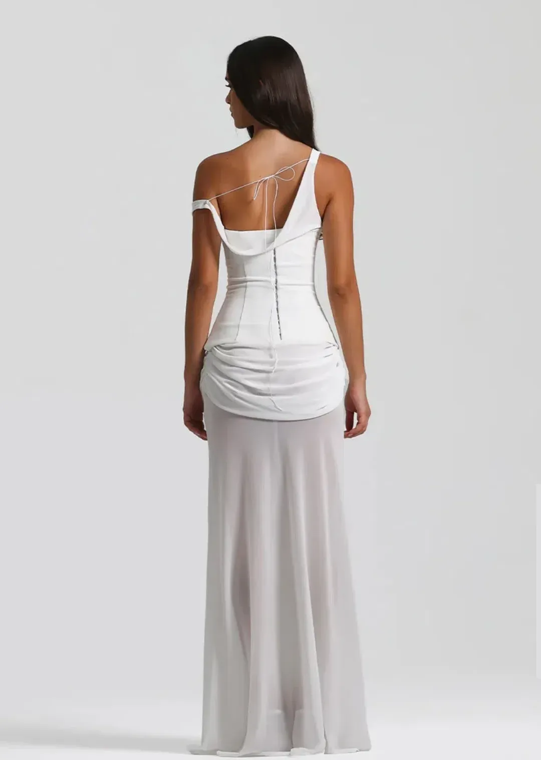 Natalie Rolt Cadence Gown Maxi White Size AU 8 for rent on The Volte - main image