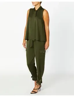 Anthea Crawford Kristy Pants Dark Olive for rent on The Volte - image 2