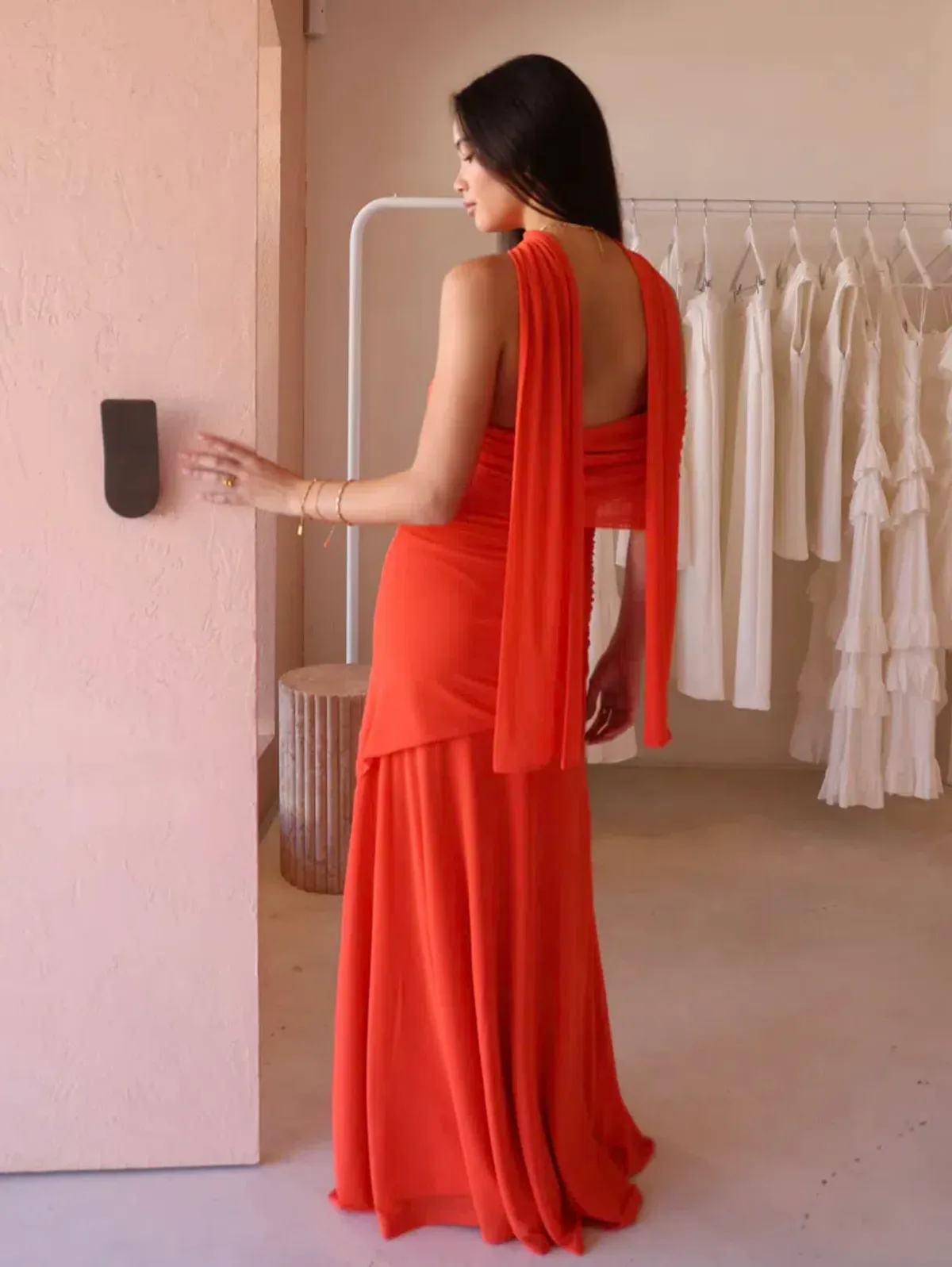 By Nicola By Nicola Fiesta Off Shoulder Maxi Dress in Fiesta Size 8 - Image 3