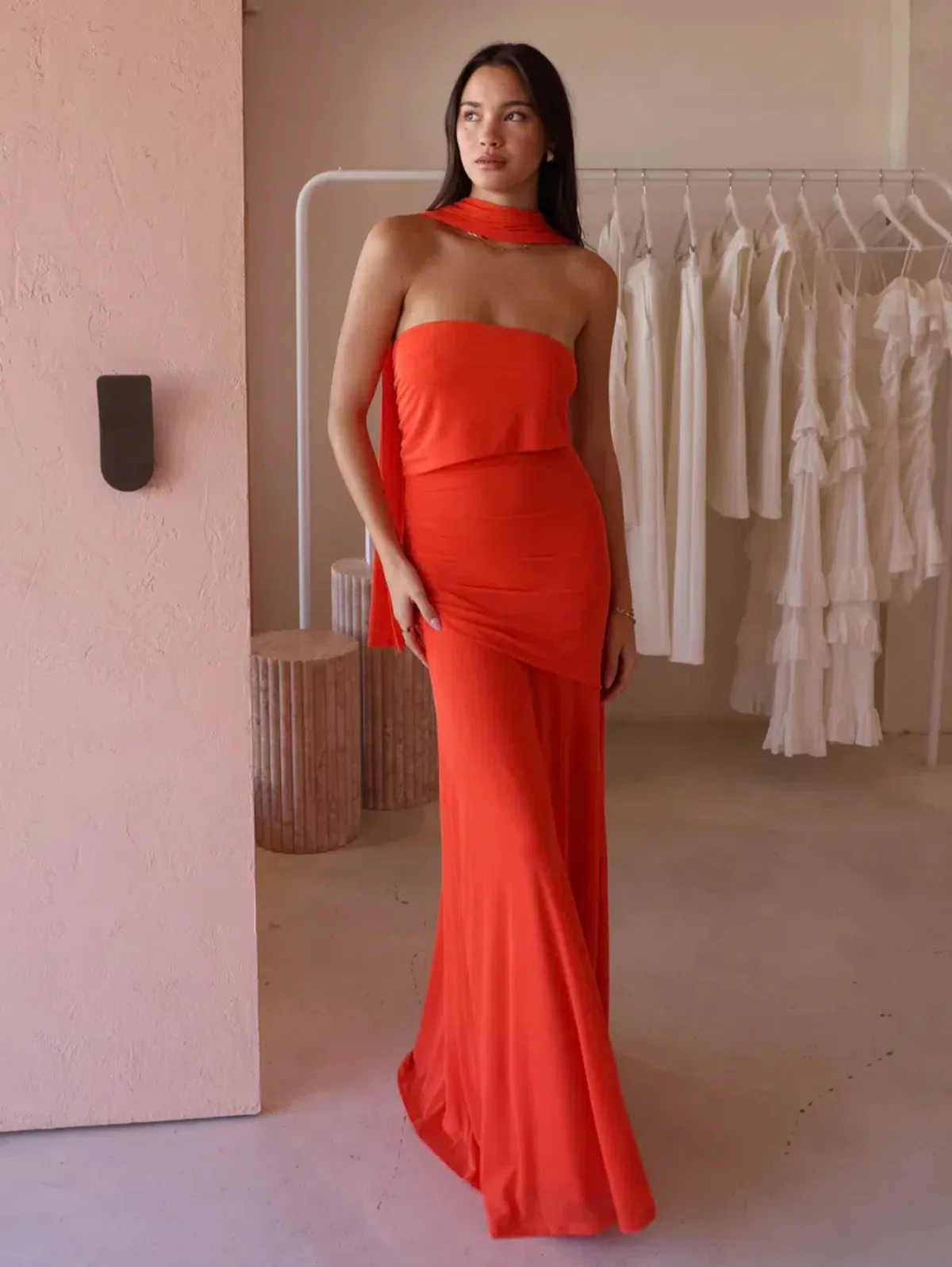 By Nicola By Nicola Fiesta Off Shoulder Maxi Dress in Fiesta Size 8 - Image 2