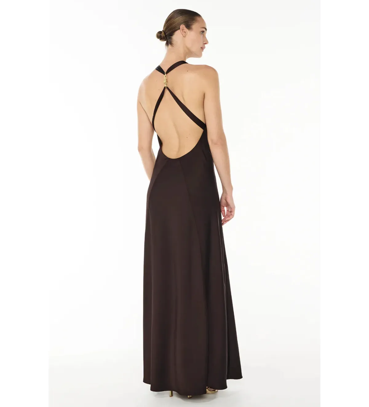 Manning Cartell Charmed Cowl Slip Dress In Dark Chocolate Size AU 8 - Image 6