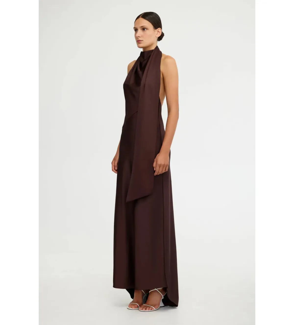 Significant Other Adriana Halter Gown Chocolate Size 6 - Image 3
