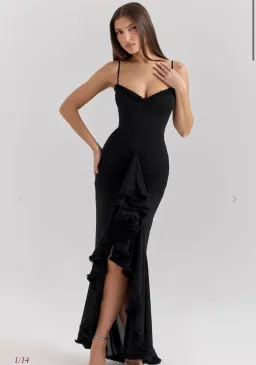 House of Cb Gabbi Black Maxi Dress Size 8 for rent on The Volte - image 1