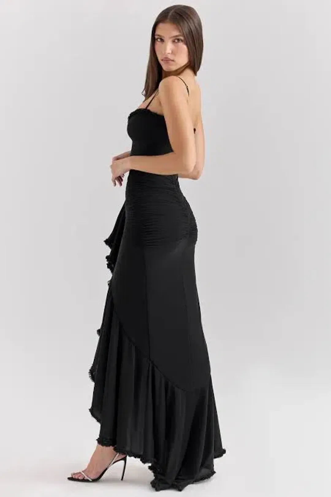 House of Cb Gabbi Black Maxi Dress Size 8 for rent on The Volte - main image