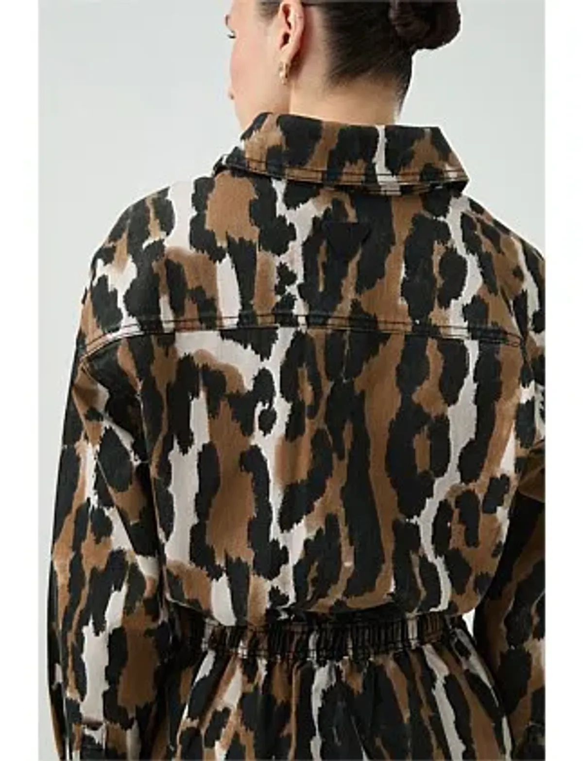 Aje Sienna Shirt Dress Animal Print Size 6 - Image 3