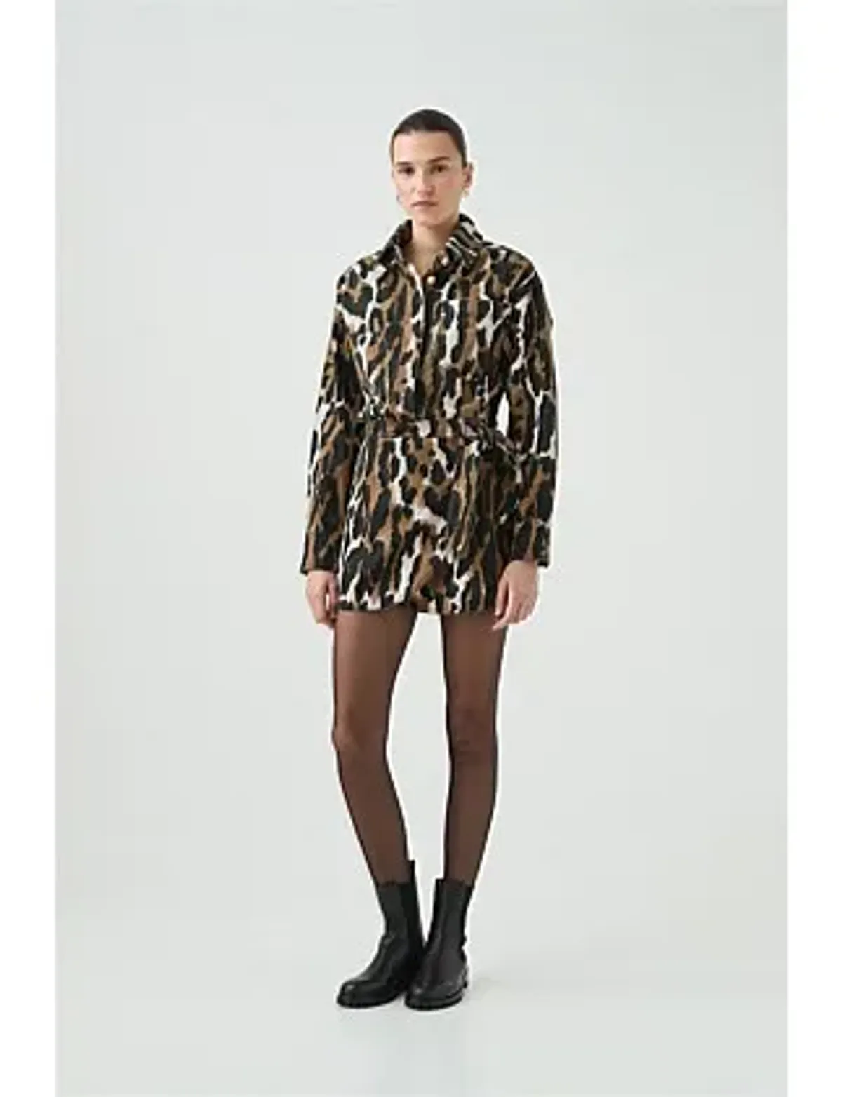 Aje Sienna Shirt Dress Animal Print Size 6 - Image 11