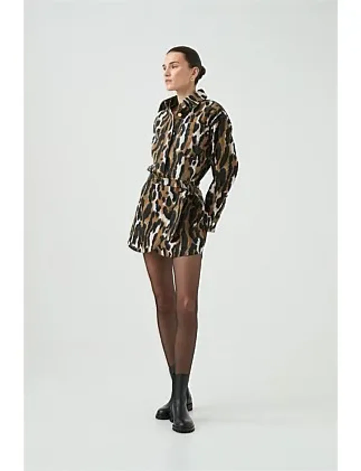 Aje Sienna Shirt Dress Animal Print Size 6 - Image 7