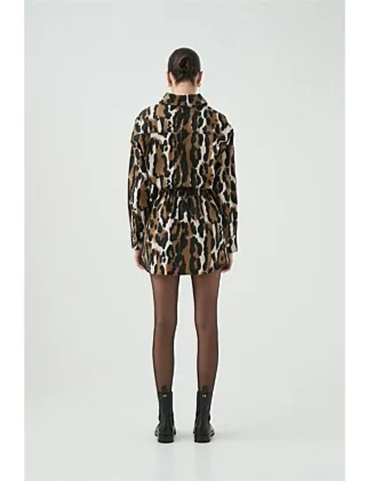 Aje Sienna Shirt Dress Animal Print Size 6 - Image 4