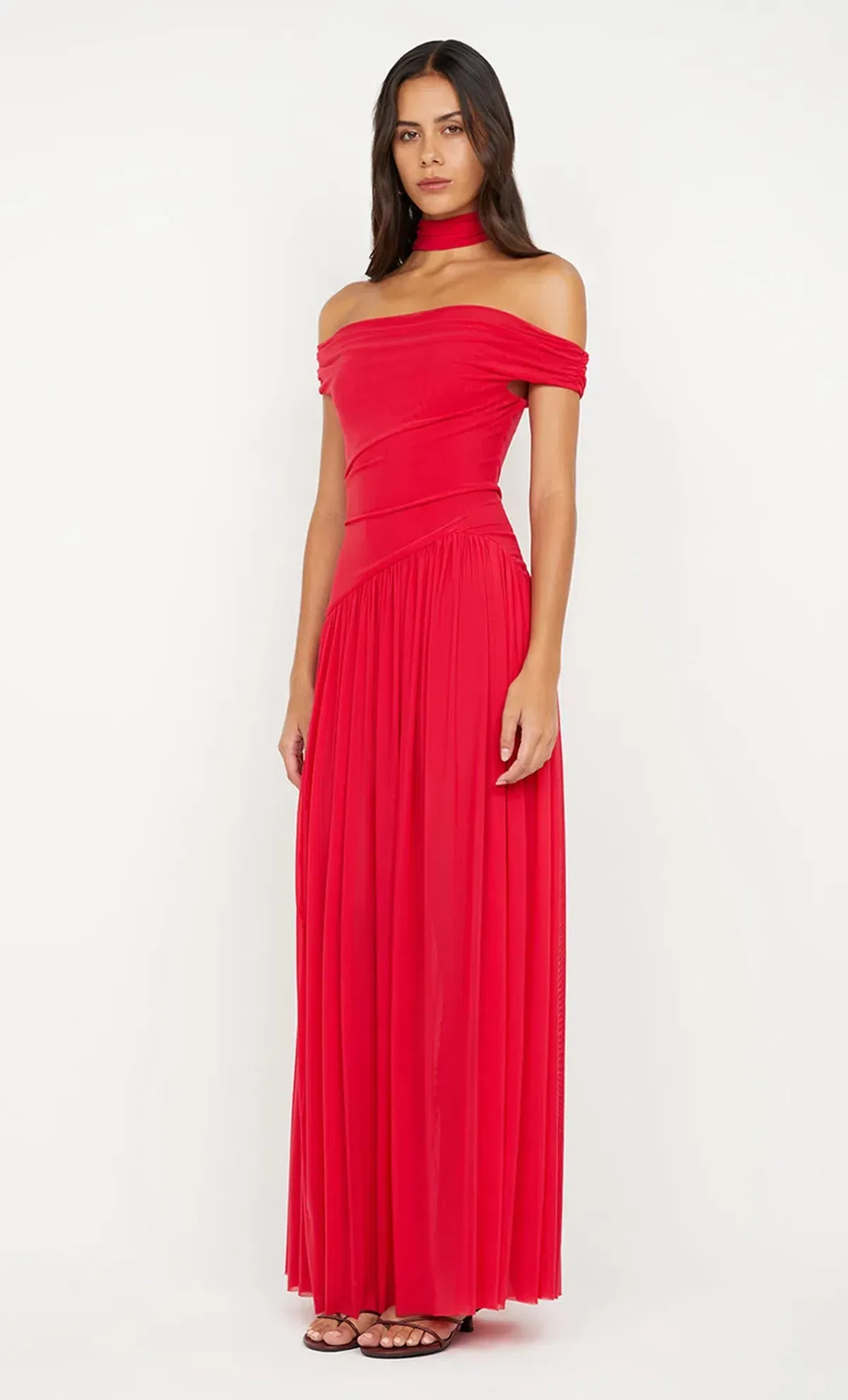 Bec & Bridge Deija Offshoulder Maxi Dress Strawberry Size 12 - Image 2