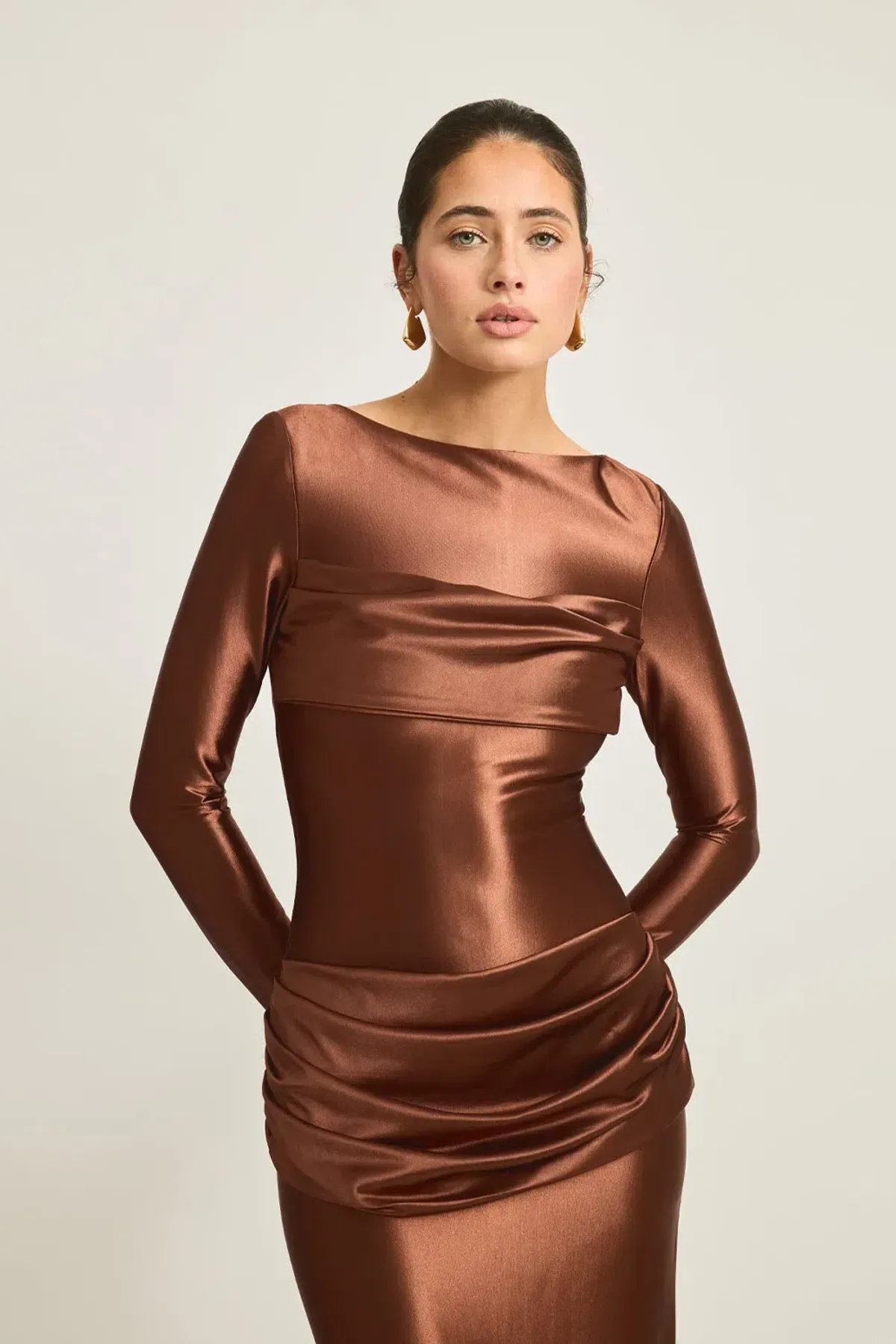 Tojha Hadleigh Maxi Dress Brown Size 10 - Image 4