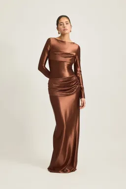 Tojha Hadleigh Maxi Dress Brown Size 10 for rent on The Volte - image 2