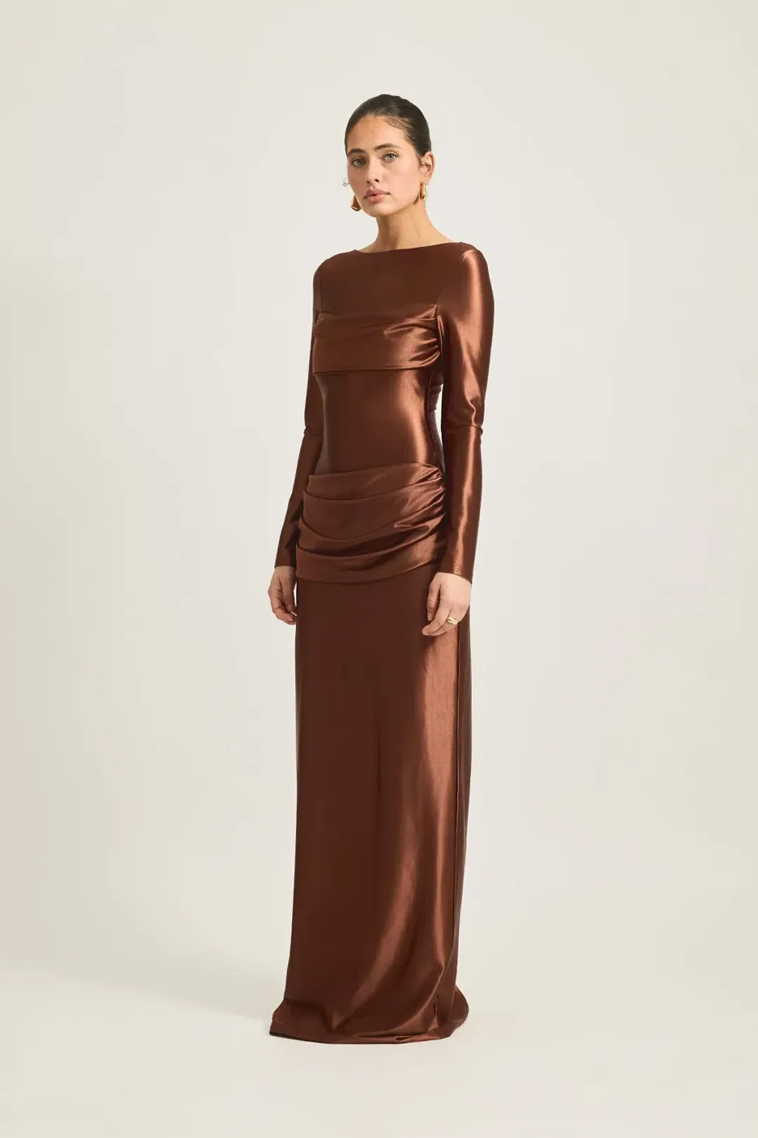 Tojha Hadleigh Maxi Dress Brown Size 10 for rent on The Volte - main image