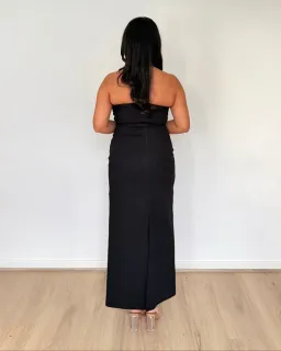 Justin Tong Veida Midi Dress Black Size 10 for rent on The Volte - image 3