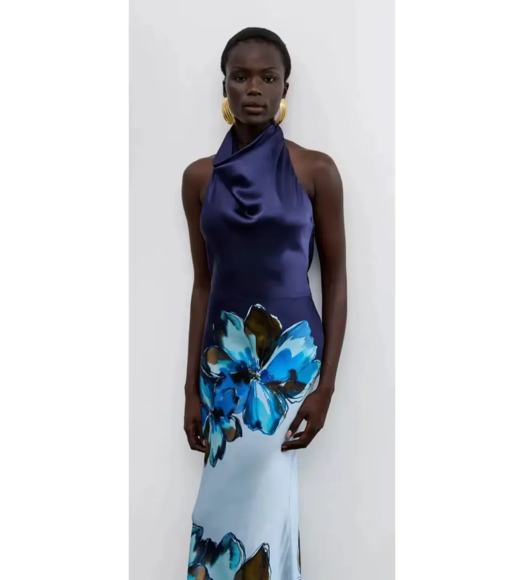 Rebecca Vallance Cyran Maxi Dress Navy Floral Size 8 for rent on The Volte - main image