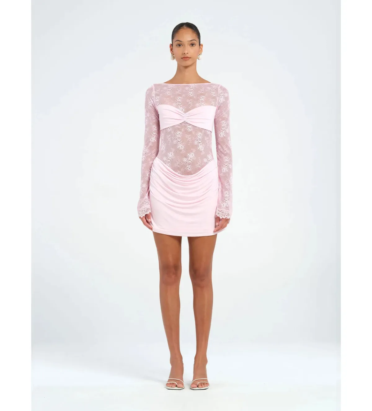 Benni Oskar Mini Dress in Baby Pink Size 6 - Image 1