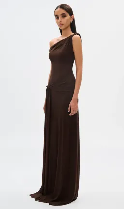 Misha Sisal Dress Maxi Espresso Size 8 for rent on The Volte - image 3
