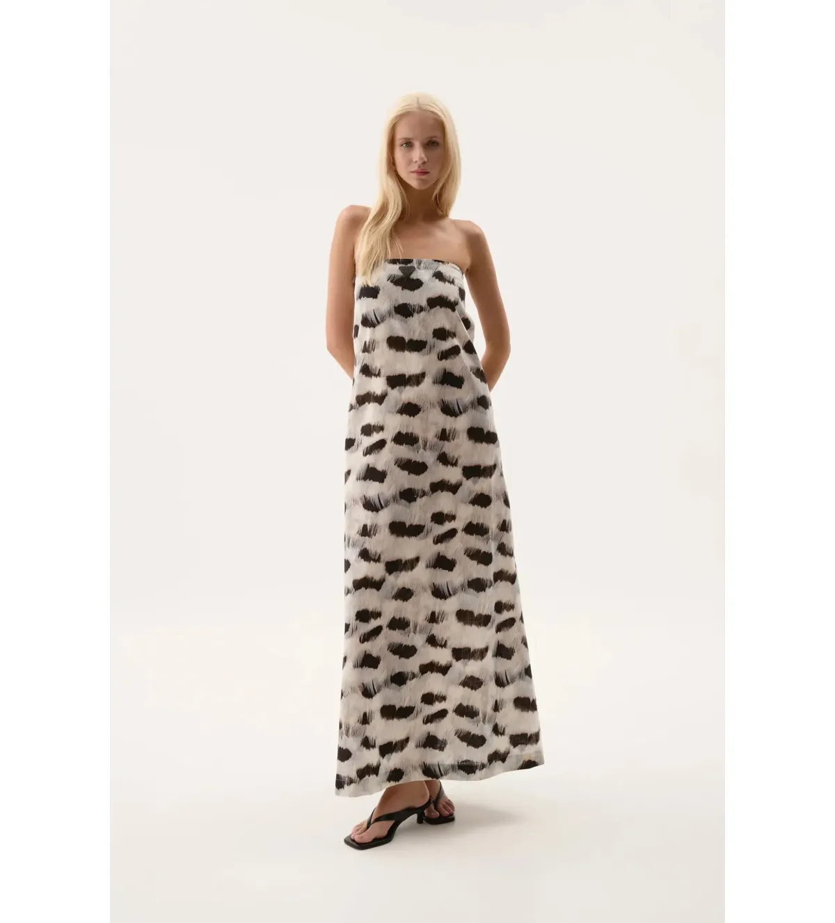 Aje Airlie Strapless Maxi Dress Light Plume Size 10/M - Image 1