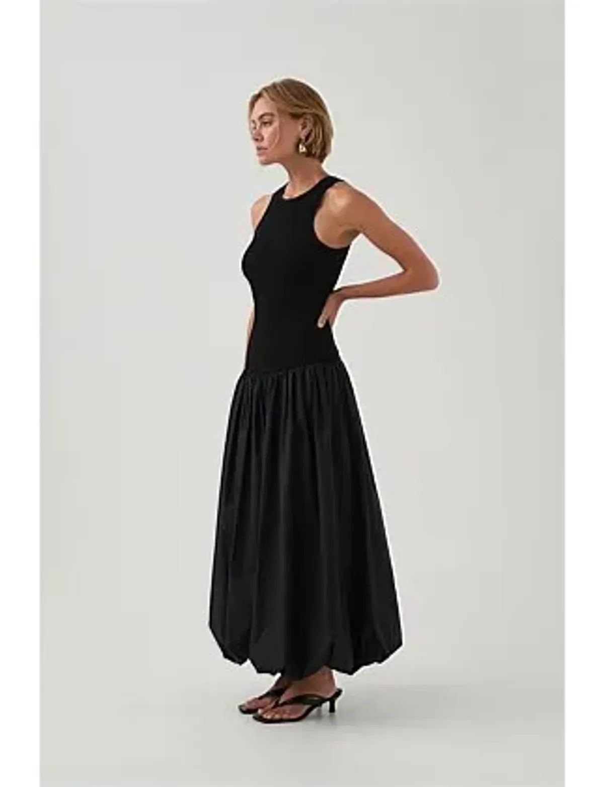 Havana Bubble Midi Dress Black Size 8/S - Image 11