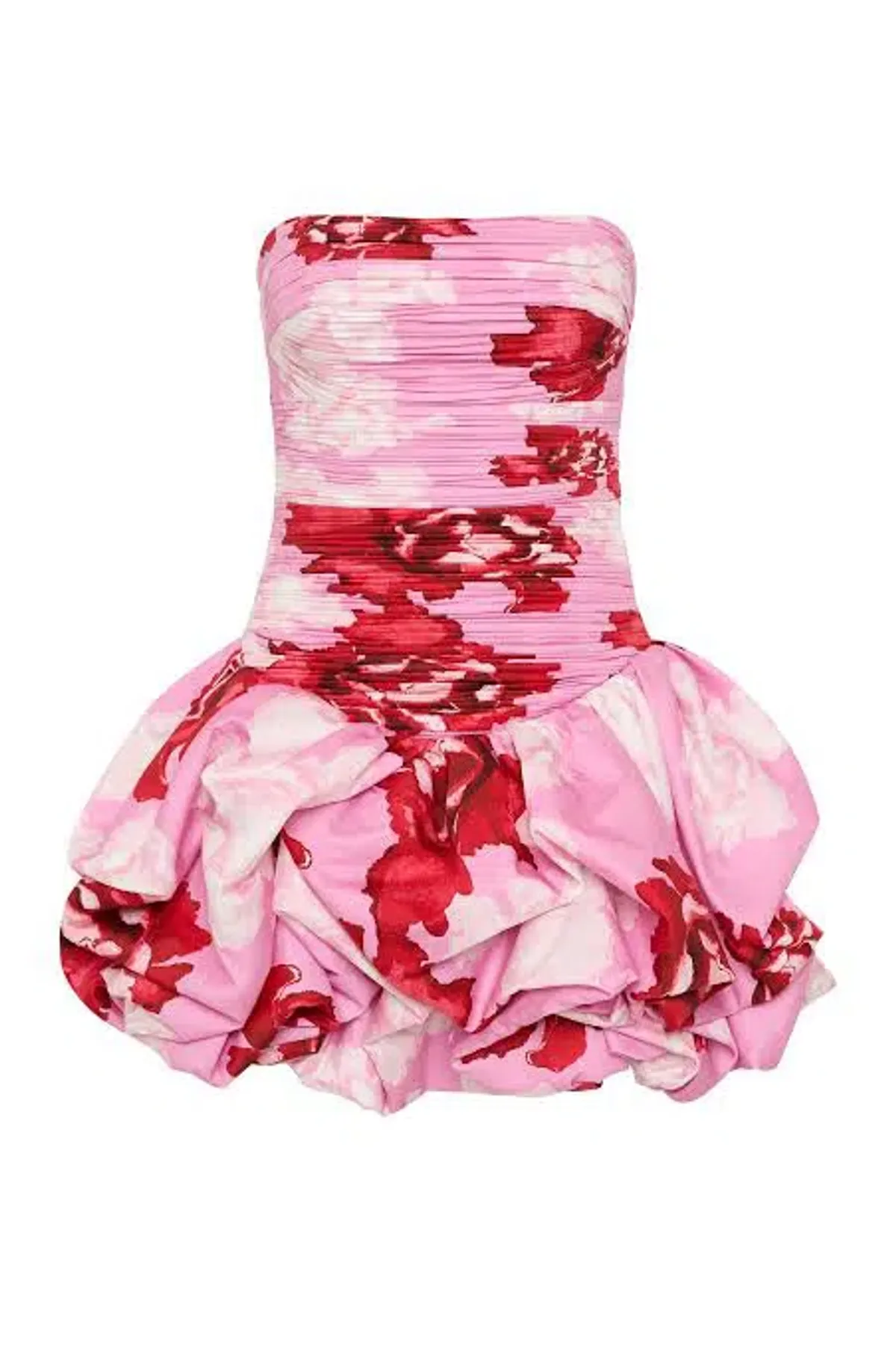 Aje Violette Bubble Hem Mini Dress Pink Boldly Blooming Size 14 - Image 3