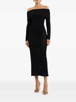 Rebecca Vallance Lorelei Off-shoulder Knitted Black Size AU 8 for rent on The Volte - image 1