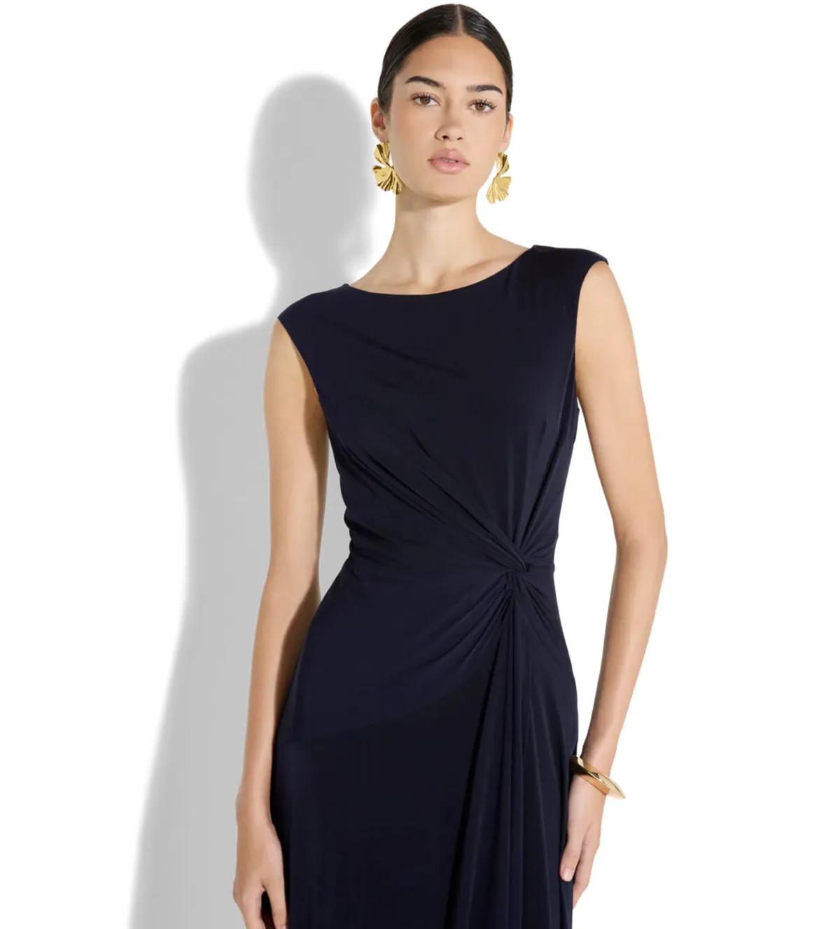 Montique Mia Jersey Midi Dress Navy Size 12 - Image 2