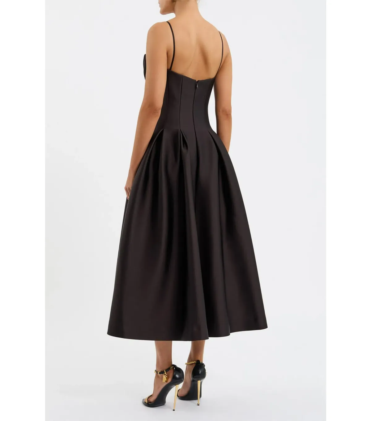 Rebecca Vallance Saskia Midi Dress Chocolate Size AU 8 - Image 2