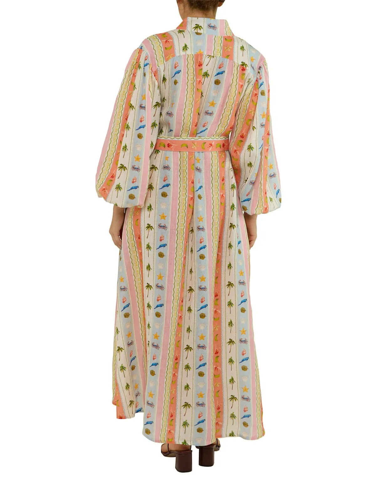 Palm Noosa Noddy Maxi Dress in Tropical Stripe Size 10 - Image 3