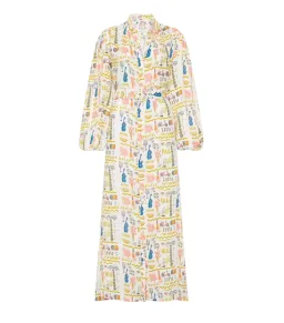 Palm Noosa Noddy Maxi Dress Verano White Print Size AU 10 for rent on The Volte - image 4