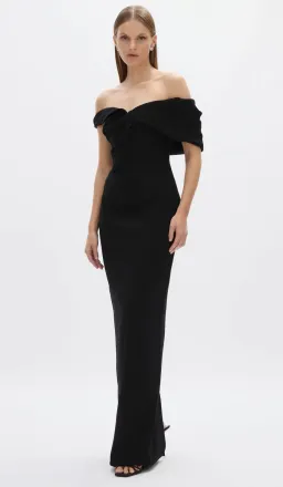 Rachael Gilbert Mattie Full Length Gown Black Size 8 for rent on The Volte - image 1