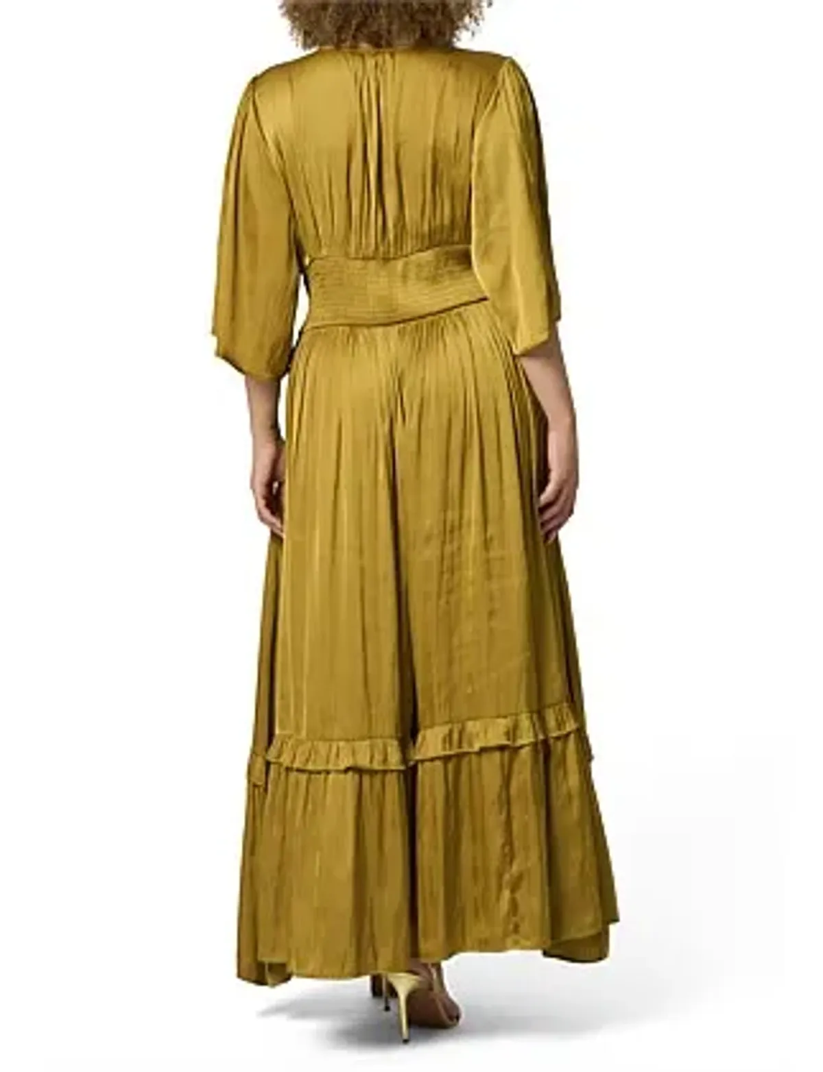 Curve Project Pink Dusk - Work It Maxi Dress Antique Gold Size 16 - Image 4