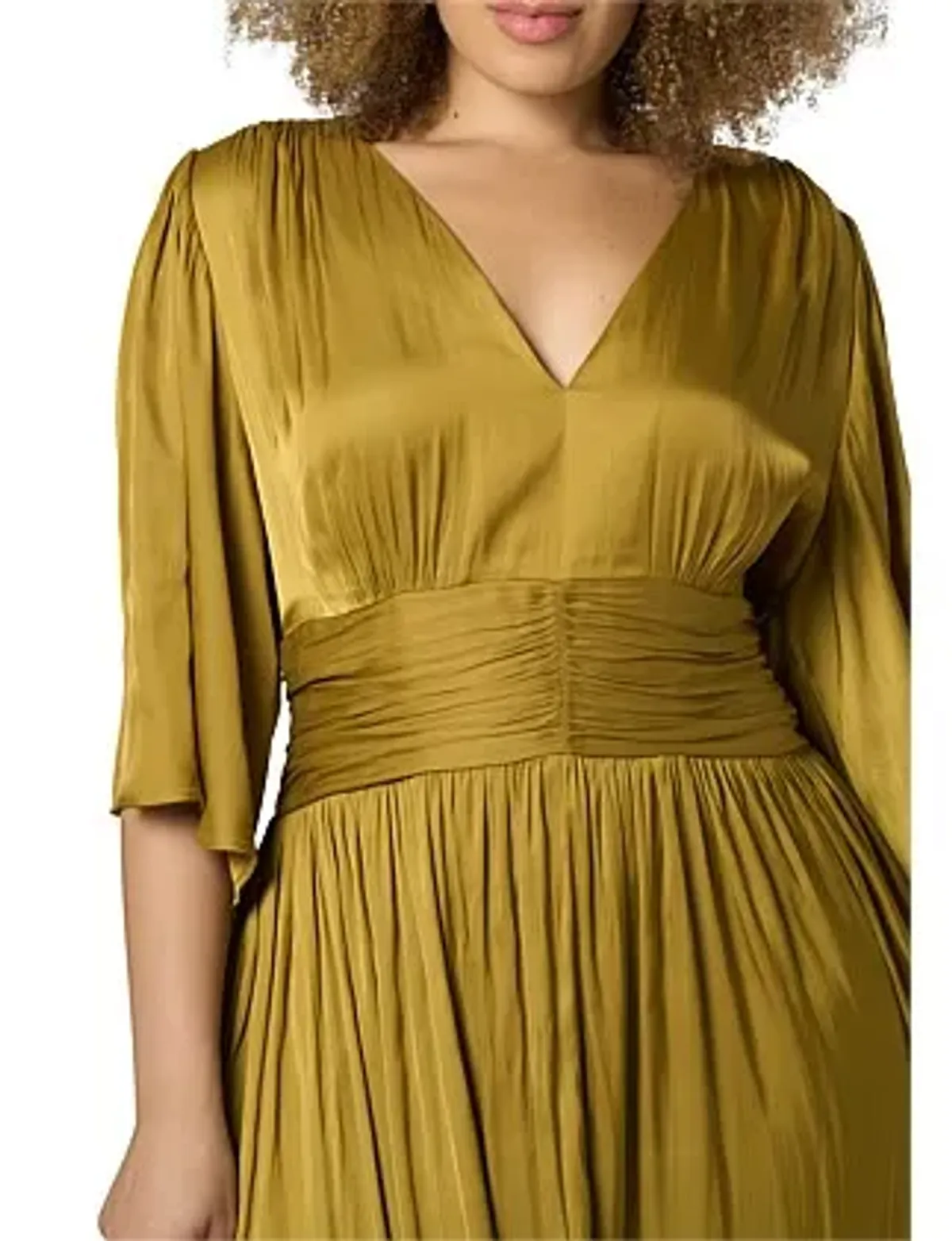 Curve Project Pink Dusk - Work It Maxi Dress Antique Gold Size 16 - Image 5