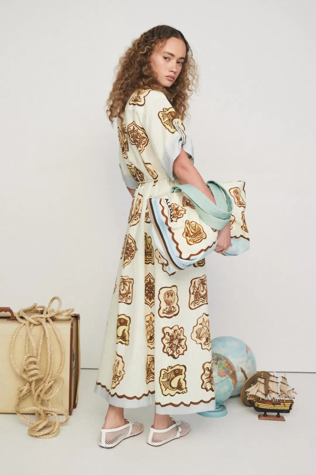 Alemais Relic Shirt Dress Multi Size 12 for rent on The Volte - main image