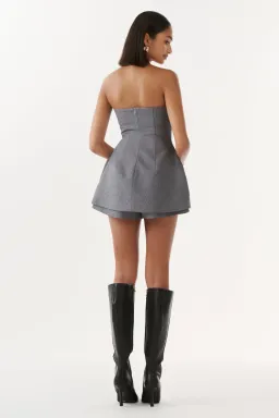 Justin Tong Kodie Bustier and Shorts Set Grey Size 10 for rent on The Volte - image 3