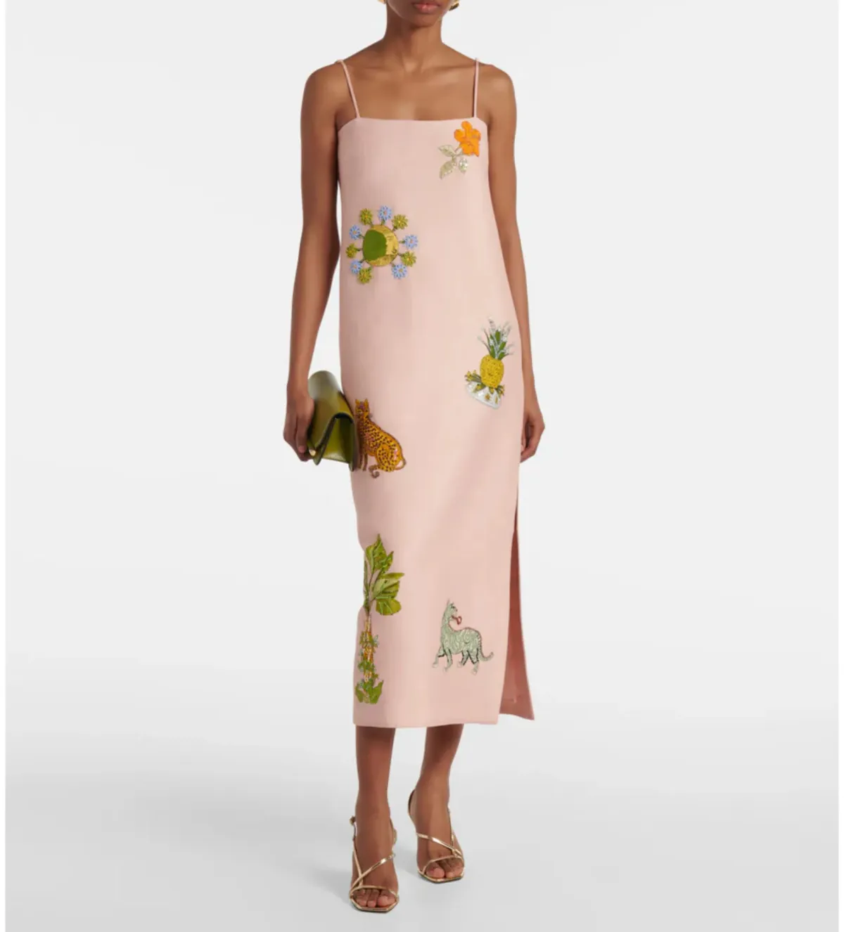 Alemais Hazel Printed Linen Blend Maxi Dress in Pink Size 10 for rent on The Volte - main image