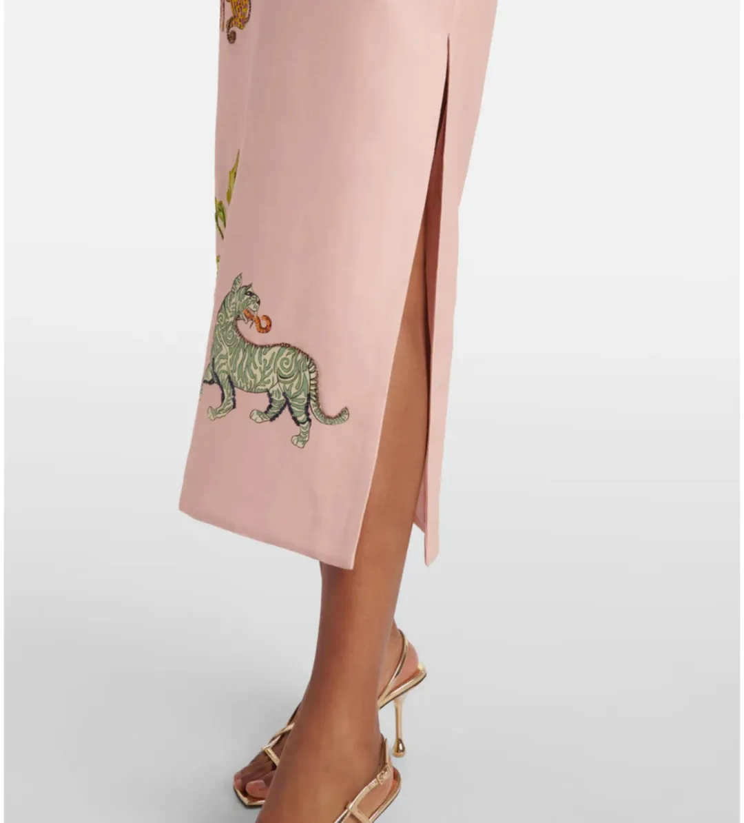 Alemais Hazel Printed Linen Blend Maxi Dress in Pink Size 10 for rent on The Volte - main image