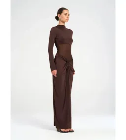 Benni Dora Maxi Dress Chocolate Size 10 for rent on The Volte - image 2