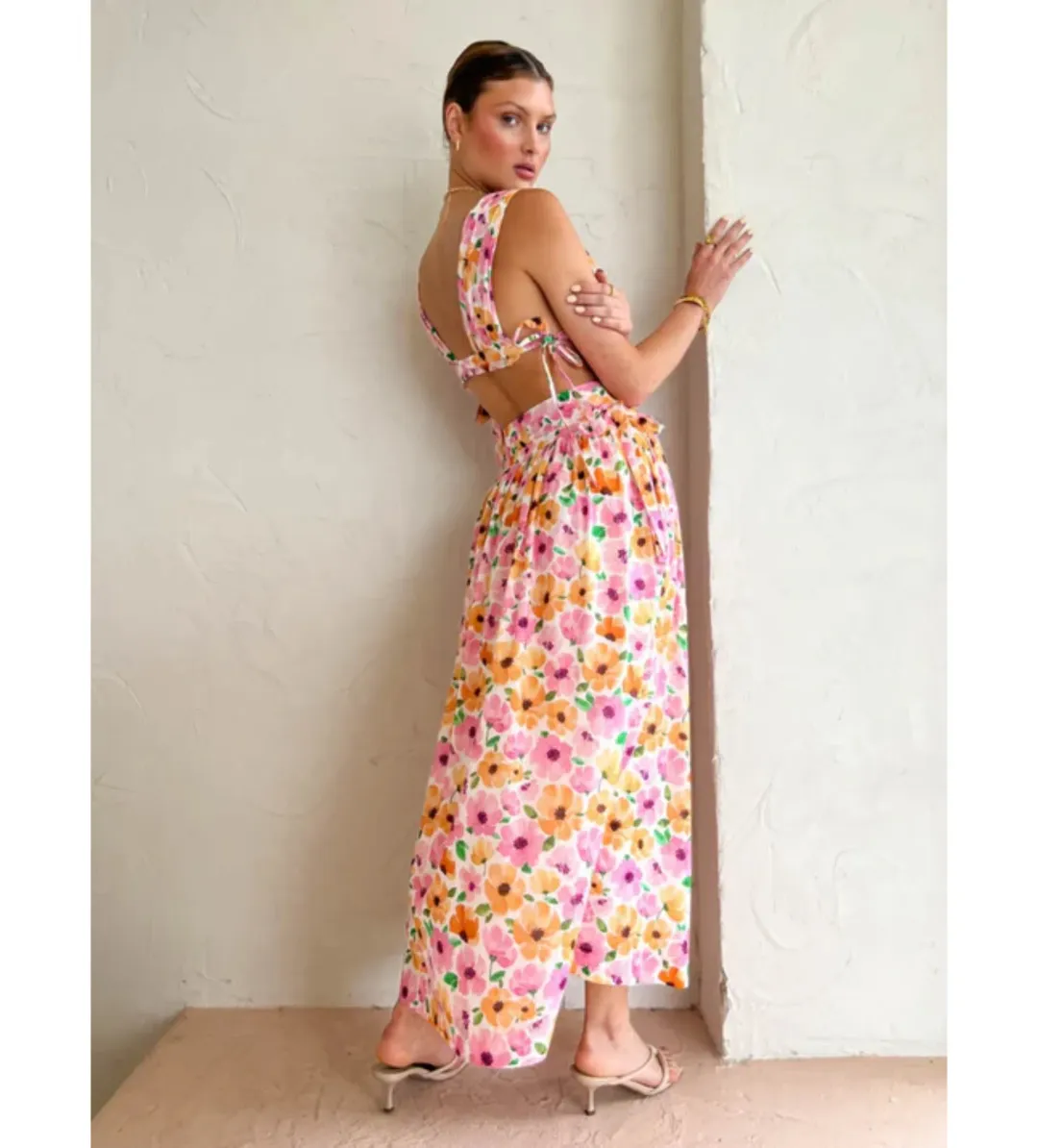 Ownley Benedict Top and Midi Skirt in Posey Print Size 10 for rent on The Volte - main image