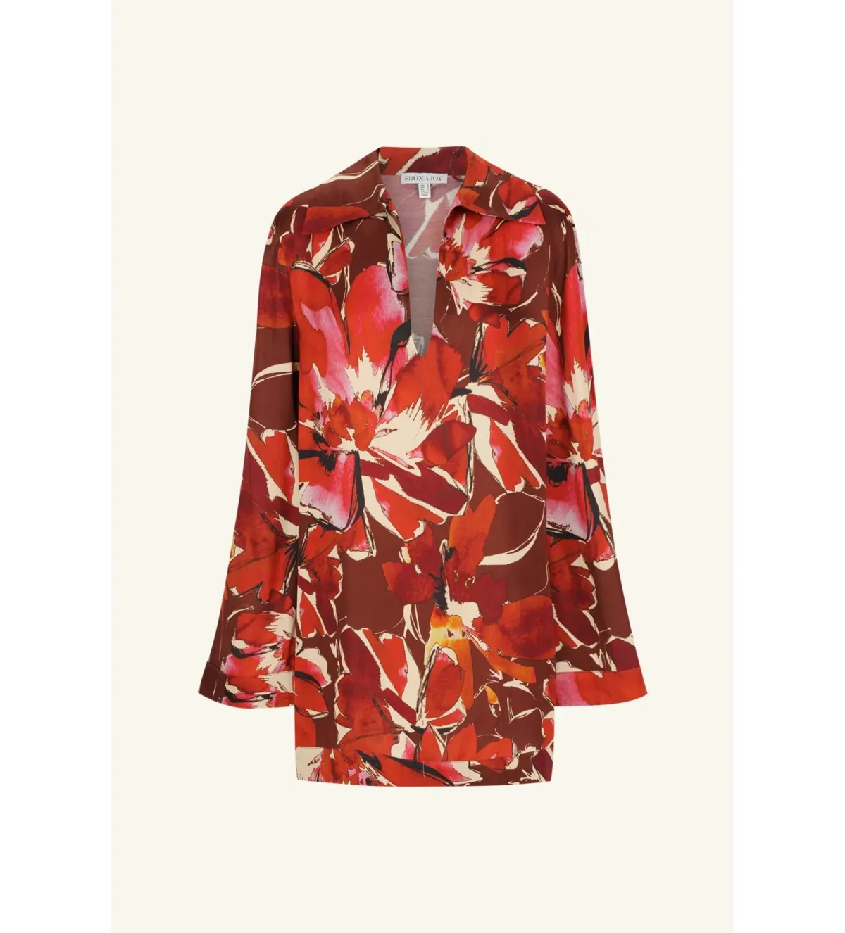 Shona Joy Nolita Shift Mini Dress Rosewood Floral One Size 6/XS - Image 7