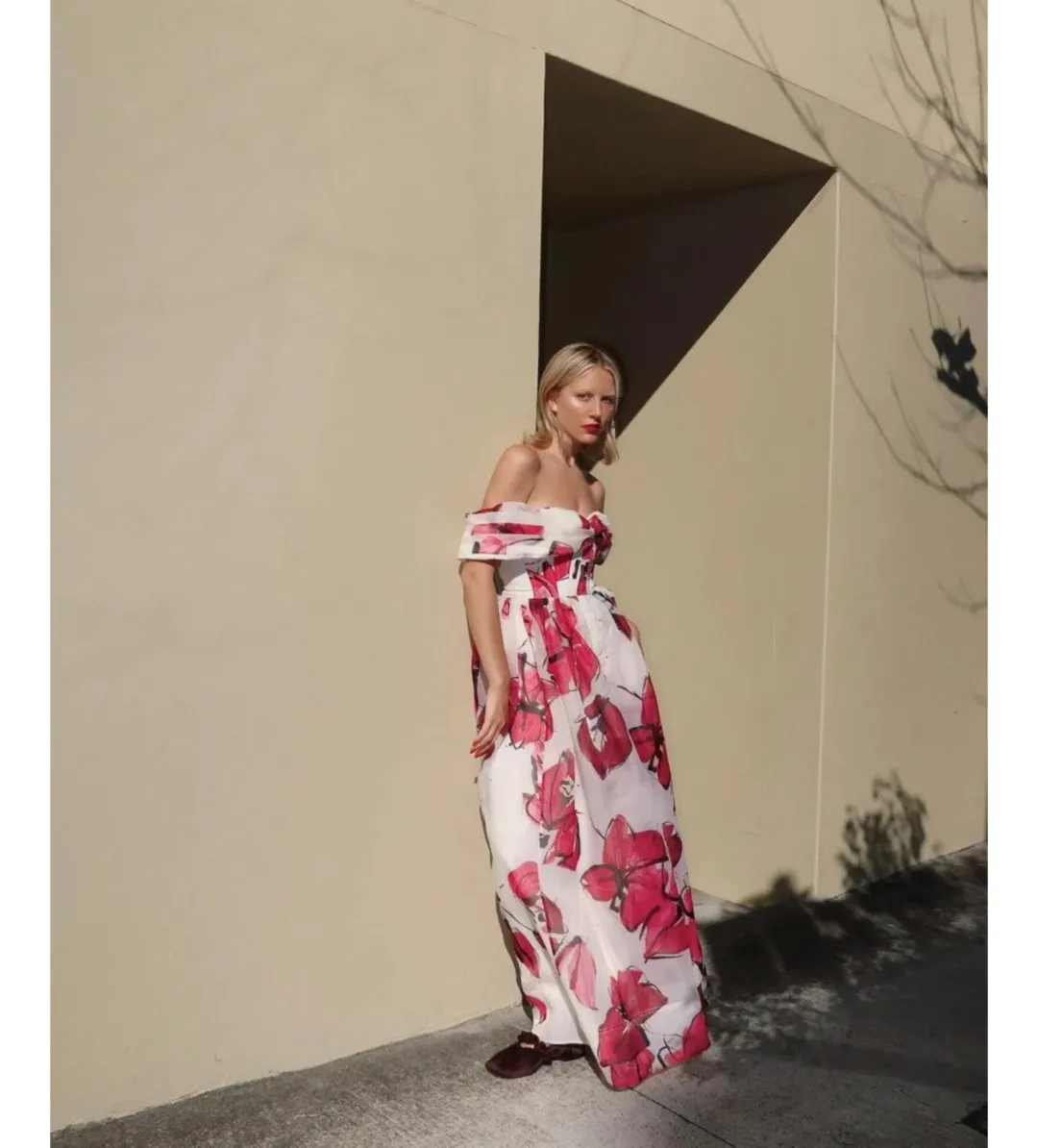 Aje Cordelia Corseted Maxi Dress Falling Florals Size AU 10 for rent on The Volte - main image