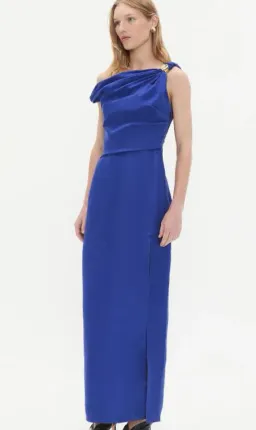 Aje Bridgette Midi Dress Bright Cobalt Size AU 8 for rent on The Volte - image 3