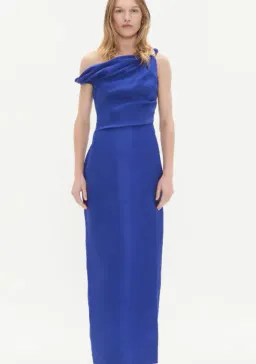 Aje Bridgette Midi Dress Bright Cobalt Size AU 8 for rent on The Volte - image 1