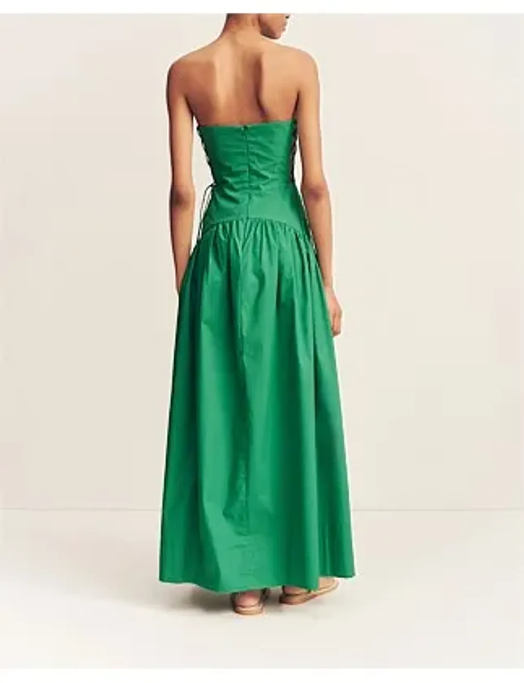 Maiori Lace Up Strapless Maxi Dress Size 8/S for rent on The Volte - main image