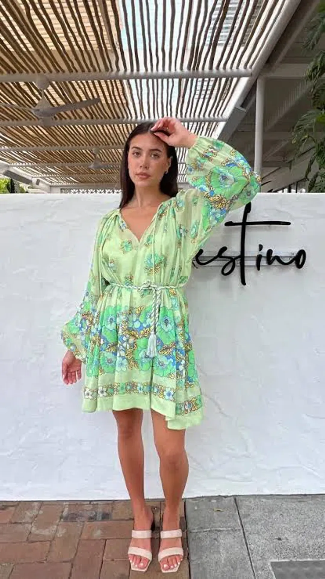 Alemais Velma Mini Dress Seafoam Size AU 14 for rent on The Volte - main image
