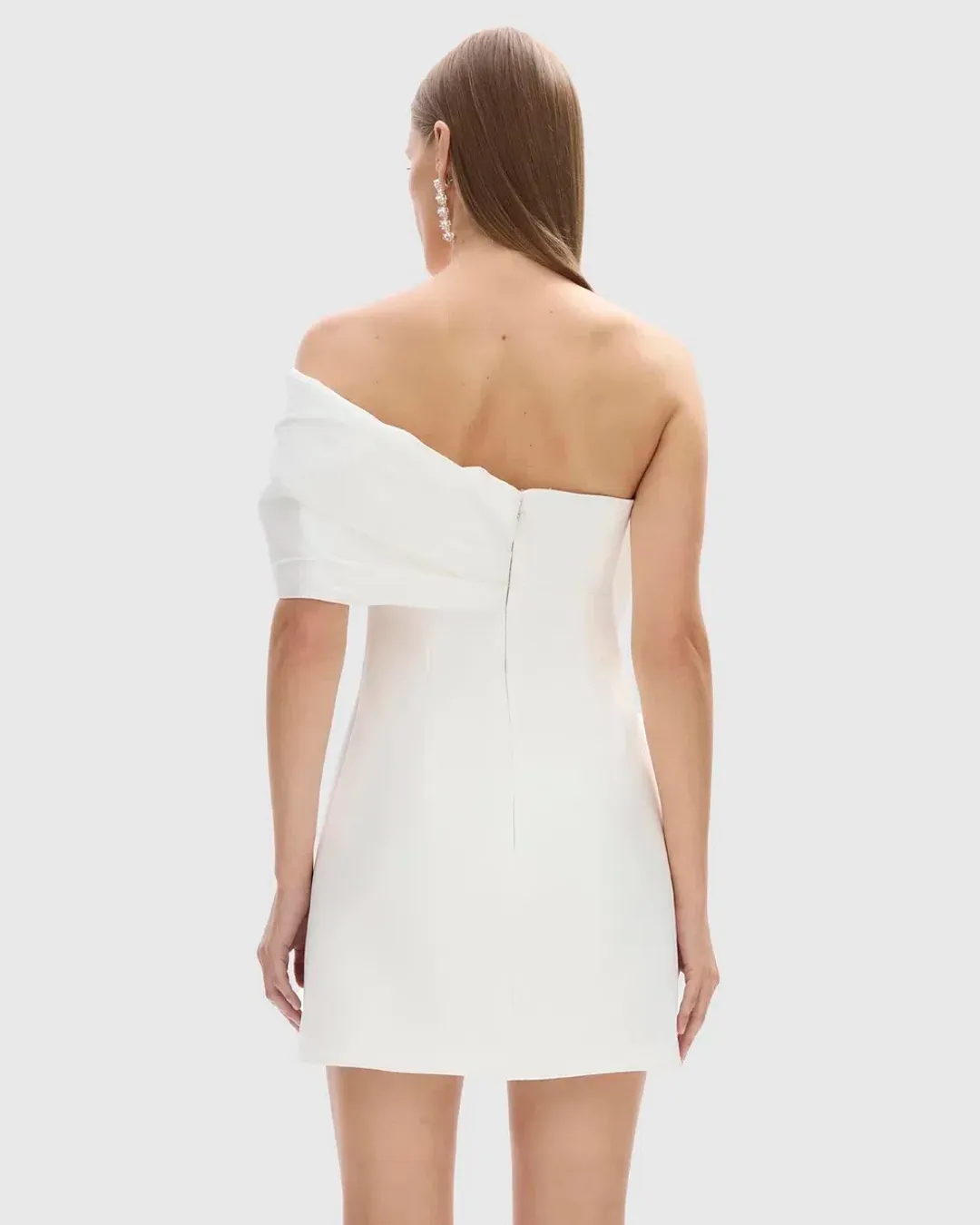 Rachel Gilbert Kace Mini Dress White Size AU 10 for rent on The Volte - main image