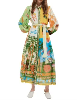 Alemais Paradiso Shirt Dress Multi Size 10 for rent on The Volte - image 1