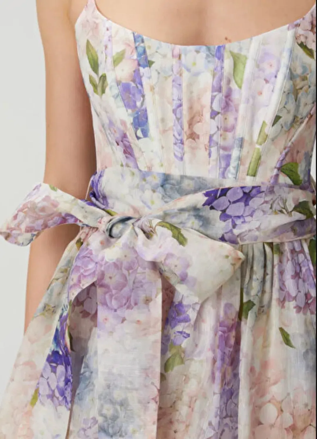 Zimmermann Dawning Corset Dress Multi Hydrangea Size 3 / AU 14 for rent on The Volte - main image